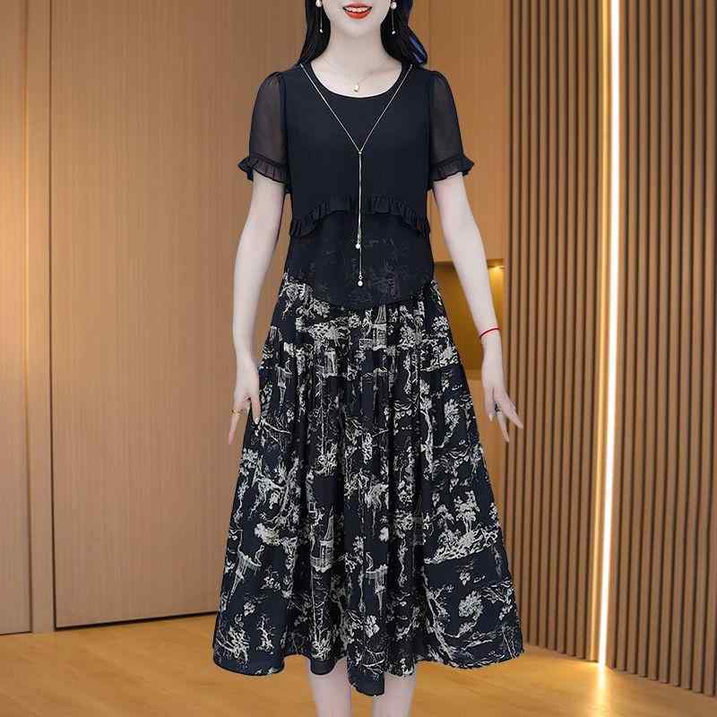 フェイク セットアップ ドレス 社交界 軽量 涼しい 涼しい 涼しい スカート