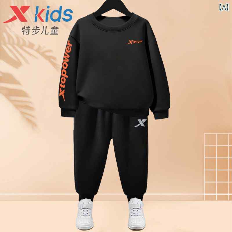 キッズ 調教師 赤ちゃん服 御坊っちゃん うしろ帯 流汗 トップス セットアップ 秋冬 ズボン下 セットアップ 黒いこと 青み 白いこと