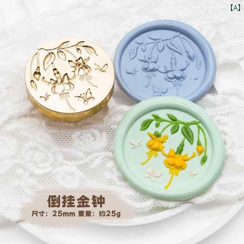 シーリングスタンプ ヘッド 封蝋 封筒ワックスシール ウェディング 招待状 メッセージカード 装飾 レトロ プレゼント DIY おしゃれ 花 クローバー