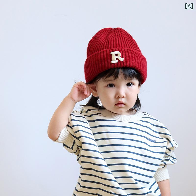 ニット帽 キッズ 男の子 女の子 秋冬 あったか 防寒 防風 ストレッチ性 肌に優しい 快適 締め付けい ウール アウトドア 雪遊び 韓国 カジュアル 赤 黄 青