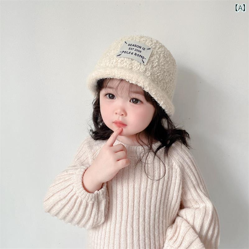 ボア 帽子 子ども 女の子 男の子 キッズ 冬 黒 アイボリー カーキ 無地 タグ もこもこ 暖かい 外遊び シンプル おしゃれ