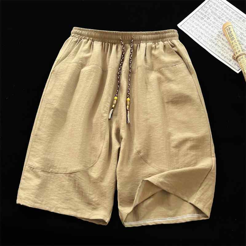 リネン ショート パンツ 夏 薄手 涼しい ひんやり 涼しい 快適 パンツ チャイナ風 綿 リネン パンツ チャイナ風 大きいサイズパンツ