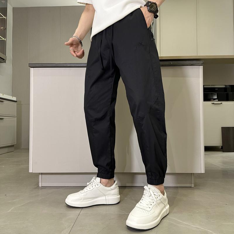 夏 黒 パンツ 韓国 薄手 涼しい ベーシック レギンス ゆったり パンツ