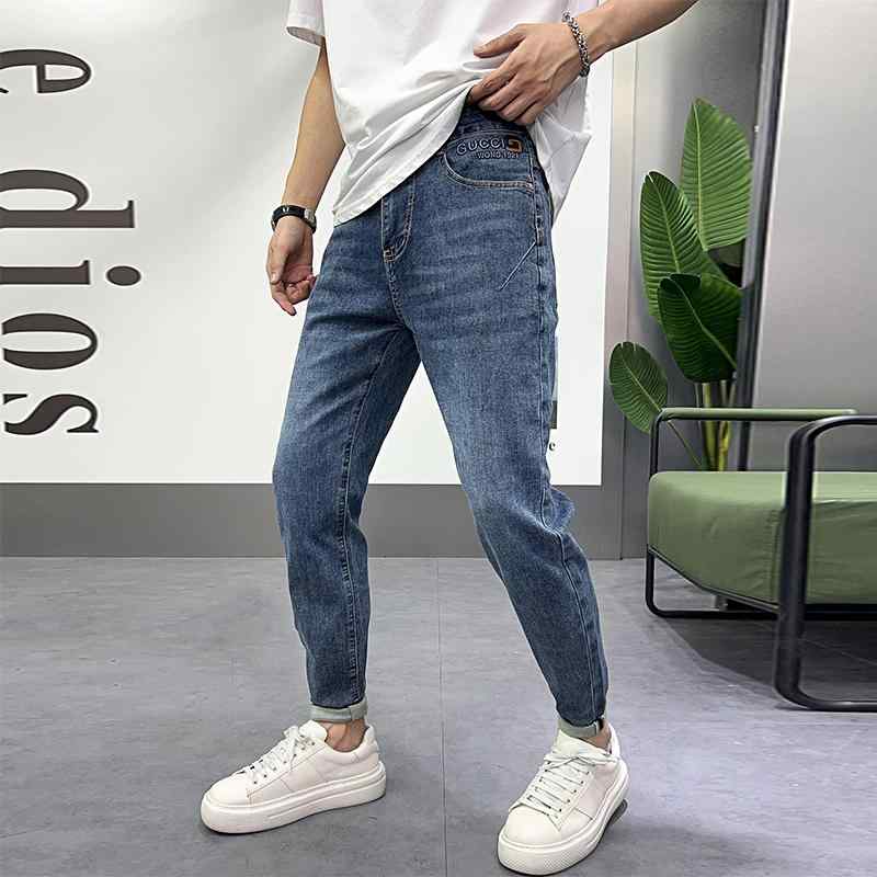 スリムフィット 裾細 春 アメリカン レトロ 快適 ストリート ストレート パンツ