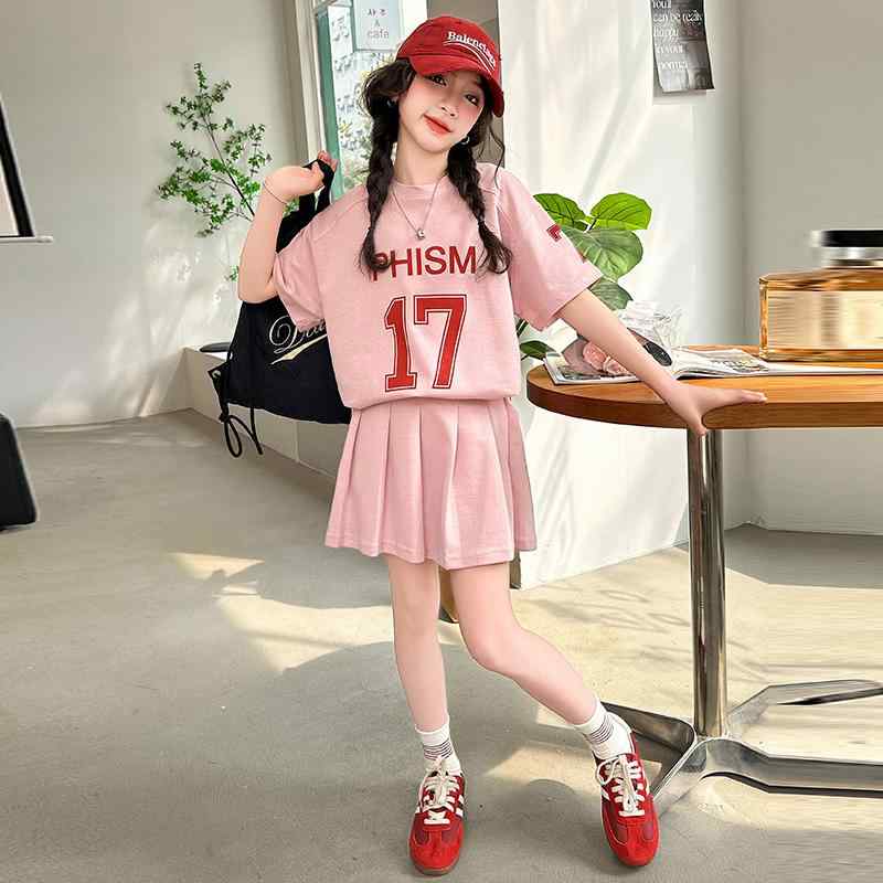 子供服 女の子 夏 セットアップ かわいい キュロット カジュアル 薄手 涼しい 半袖 2点 韓国 ショート スカート
