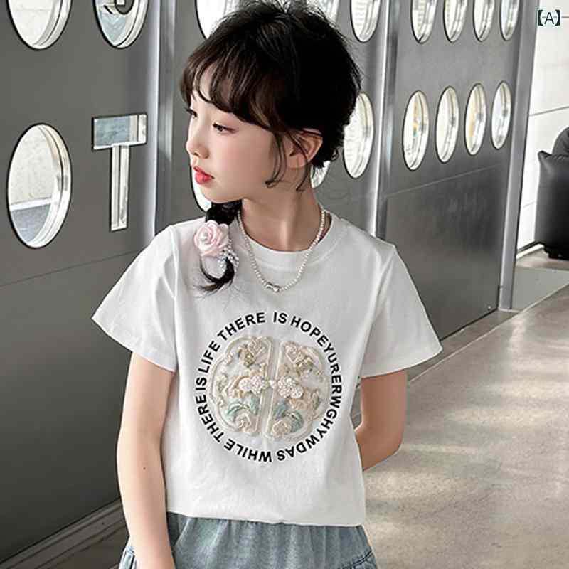 女の子 ファッション キッズ セットアップ 夏 薄手 涼しい 子供 デニムスカート 2点 セット 子供 半袖 スカート