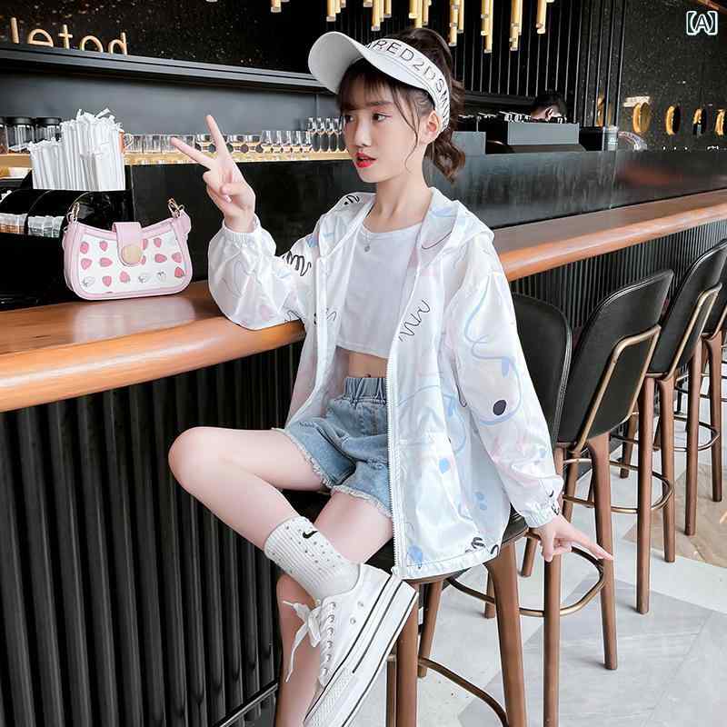 羽織もの キッズ 女の子 おしゃれ ファッション 日焼け防止 服 夏 薄手 涼しい 子供 軽量 涼しい ジャケット 子供 韓国 日焼け防止 服 トレンド