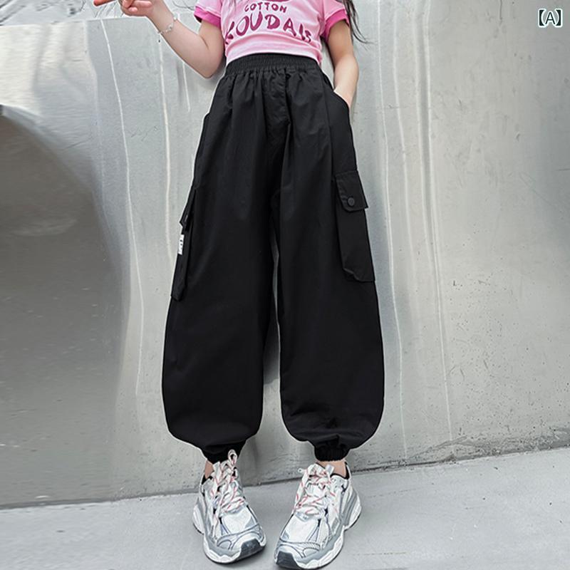 キッズ ズボン 女の子 カジュアル おしゃれ パンツ 子供 夏 服 韓国 大きめ トレンディ