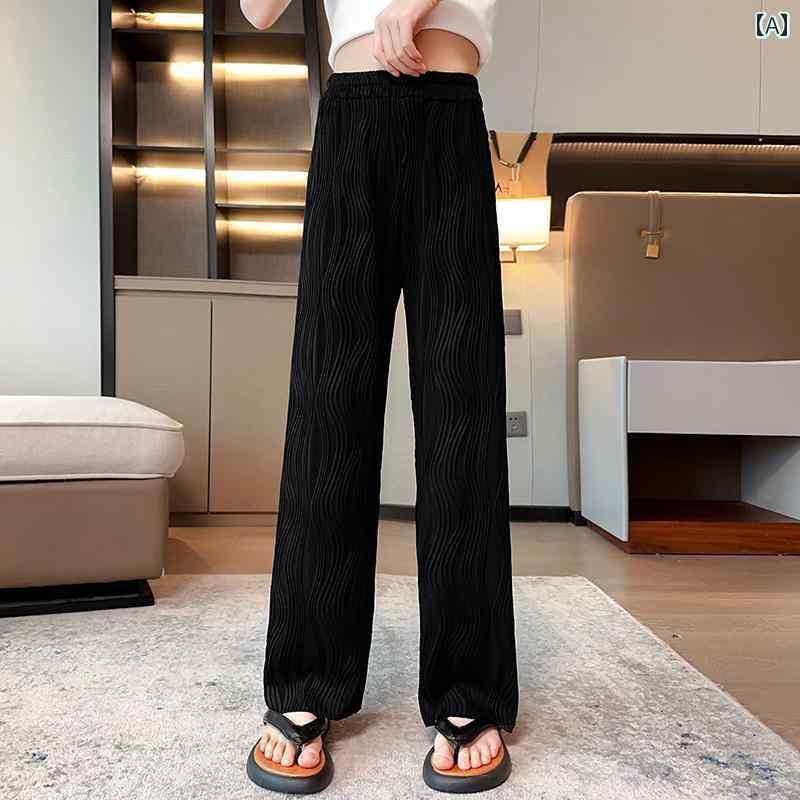キッズ ズボン 女の子 カジュアル おしゃれ パンツ 子供 夏 薄手 涼しい 大きめ ワイドレッグ 韓国 ストレート
