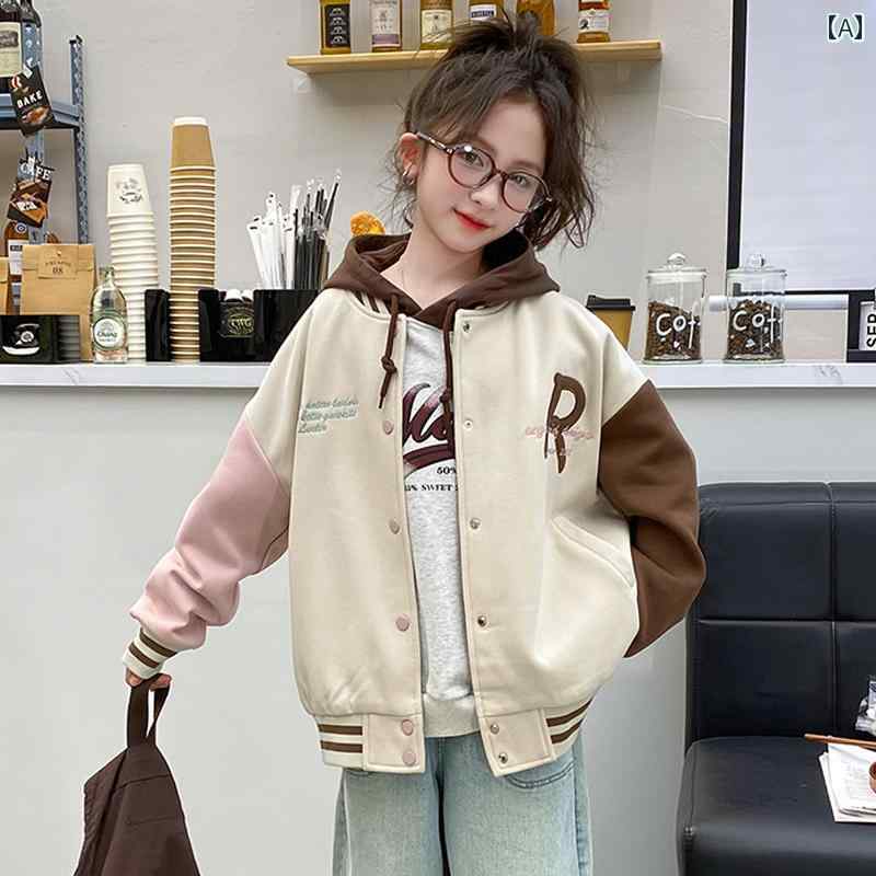 キッズ ファッション 女の子 おしゃれ カジュアル コート 春秋 子供 野球 子供 トップス 春 トレンド