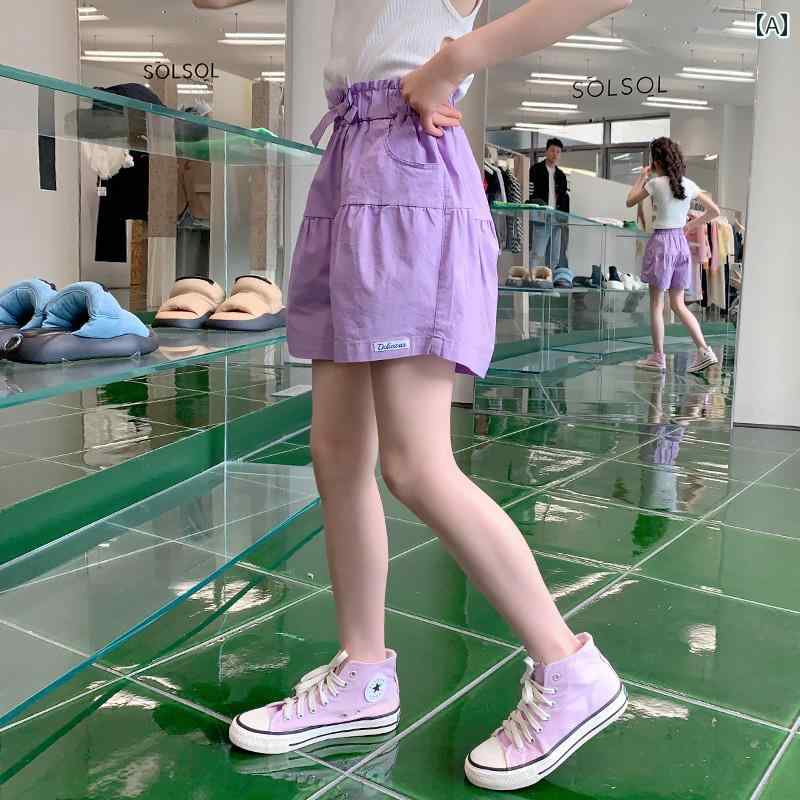 キッズ ズボン 女の子 カジュアル おしゃれ パンツ 子供 夏 薄手 涼しい 韓国 ゆったり