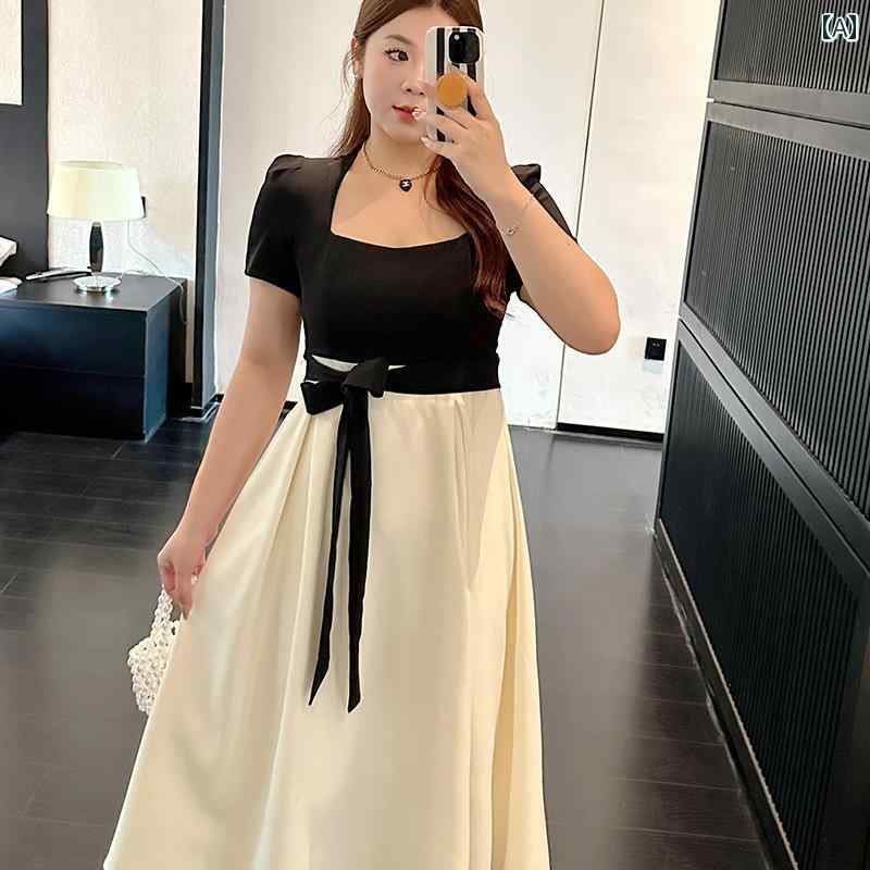 ぽっちゃり ワンピース レディース 大きめサイズ ファッション 上品 花 体型カバー スリム|おうち健康生活