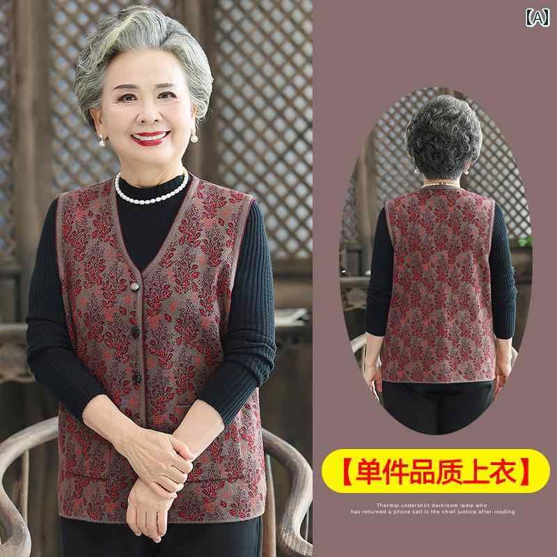 ミセス ファッション 婦人服 体型カバー 上品 淑女 レディース 春秋 ベスト 秋 ベスト セーター ベスト スプリング コート 暖かい|おうち健康生活