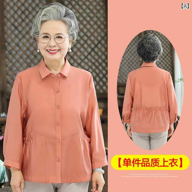 ミセス ファッション 婦人服 体型カバー 上品 淑女 レディース 夏 七分袖 シャツ 夏 薄手 涼しい カーディガン