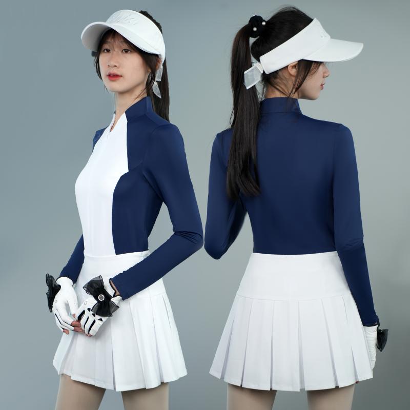 ゴルフウェア レディース おしゃれ 夏 テニス 長袖 薄手 涼しい スリムフィット スカート セットアップ 高 ストレッチ 通気性 快適|おうち健康生活