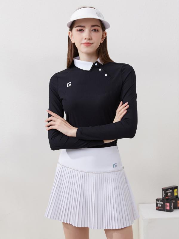 ゴルフウェア レディース おしゃれ 春秋 テニス 長袖 スカート セットアップ ストレッチ スリム トップス 服｜おうち健康生活