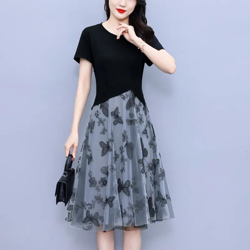 レディース ファッション ドレス 夏 カジュアル カバー 体型カバー 小さめ 丈 スカート｜おうち健康生活