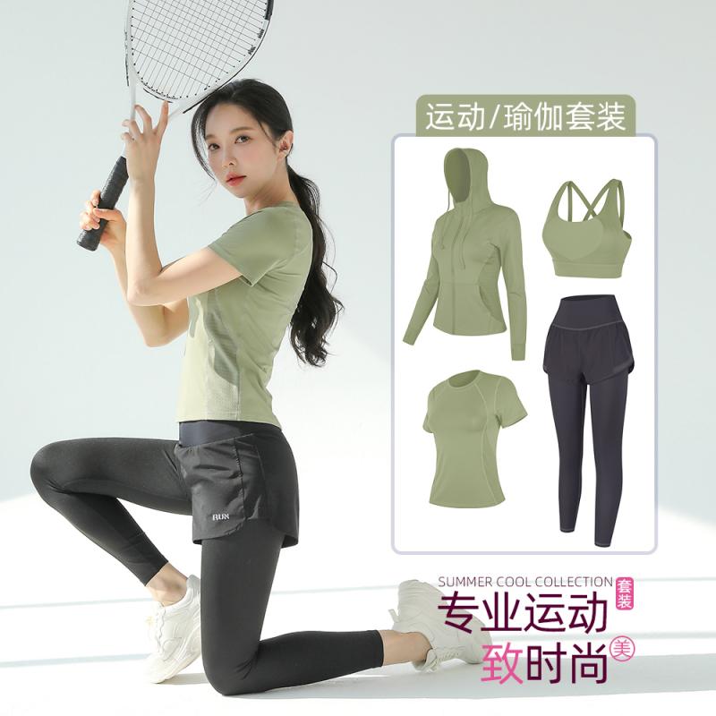 運動競技お召しもの レディース 今めかしい 填まるネス 体育館 アウトドア 運動すること 速乾 か細い 瑜伽 服 セットアップ 春夏 朝 駈けっくら 服 有酸素運動
