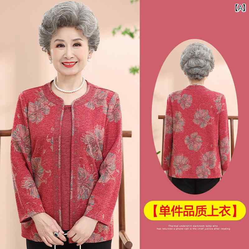 亭主持ち 流行り物 お上さん服 体型押しかぶせる 雅びやか 小母さん レディース 春 如何様物 セットアップ トップス 厚地の外套 生あたたかい 年月 プルオーバー