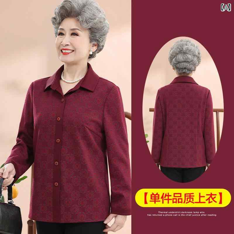 ミセス ファッション 婦人服 体型カバー 上品 淑女 レディース 春 薄手 涼しい シャツ 長袖 トップス シャツ