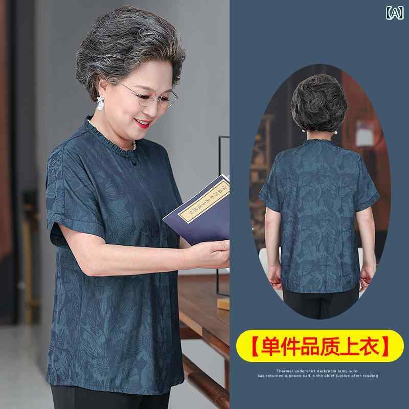 ミセス ファッション 婦人服 体型カバー 上品 淑女 レディース 夏 半袖 Tシャツ シャツ 大きいサイズ|おうち健康生活