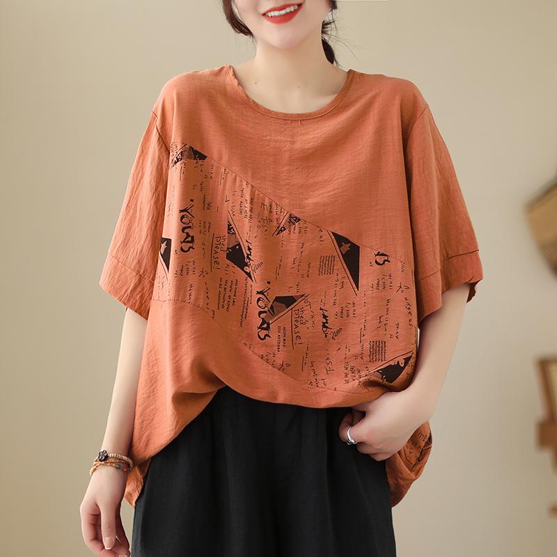 婦人服 ファッション レディース おしゃれ 上品 カジュアル 体型カバー コットンリネン トップス 夏 リネン 半袖 Tシャツ