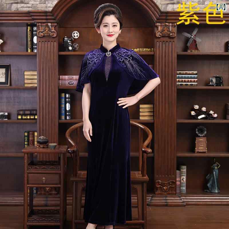 婦人服 ファッション 上品 おしゃれ レディース 淑女 結婚式 服 起毛 ドレス 高貴 紫 ロング ドレス フェイク セットアップ ドレス｜おうち健康生活