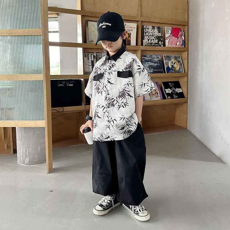 男の子 ファッション ボーイズ 子供 夏 おしゃれ 漢 セットアップ チャイナ風 レトロ 唐 セットアップ トレンド
