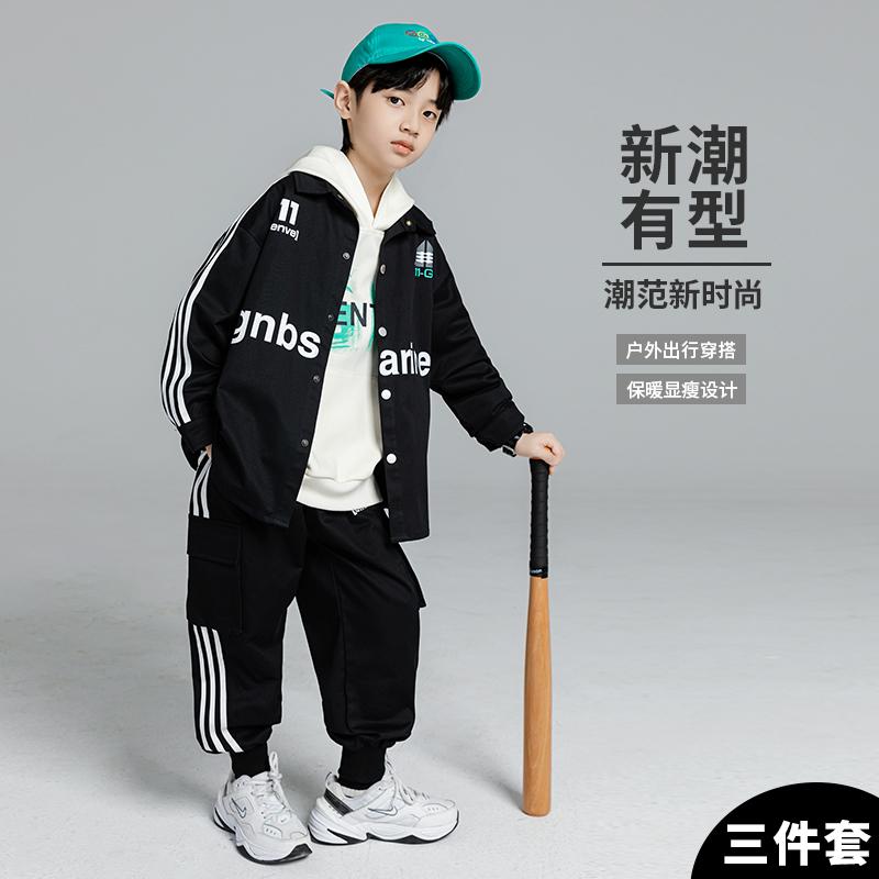 男の子 ファッション ボーイズ 子供 おしゃれ 春 セットアップ 春秋 スポーツウェア トレンド 3点 セット