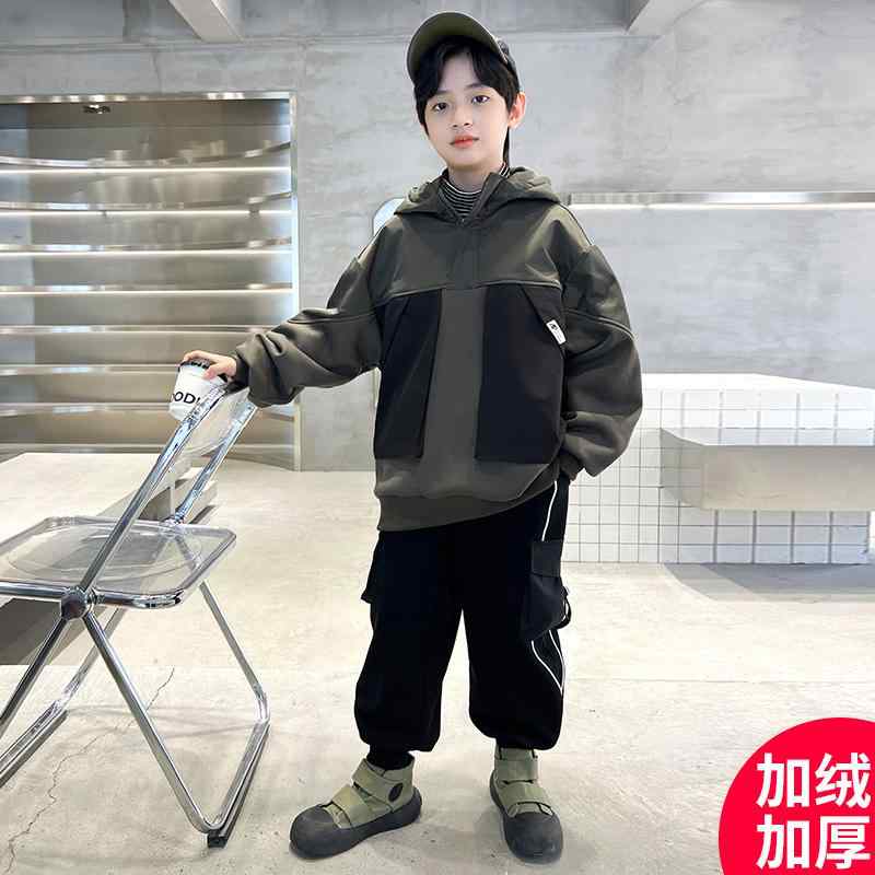 男の子 ファッション ボーイズ 子供 おしゃれ ボーイズ スポーツ セットアップ 秋冬 スタイリッシュ 起毛 厚手 冬 トレンド 冬
