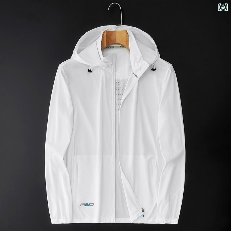 メンズ ファッション ひんやり 涼しい 快適 日焼け防止 服 フッシングジャケット 夏 アウトドア スポーツ 薄手 涼しい 通気性 快適 日焼け防止 服