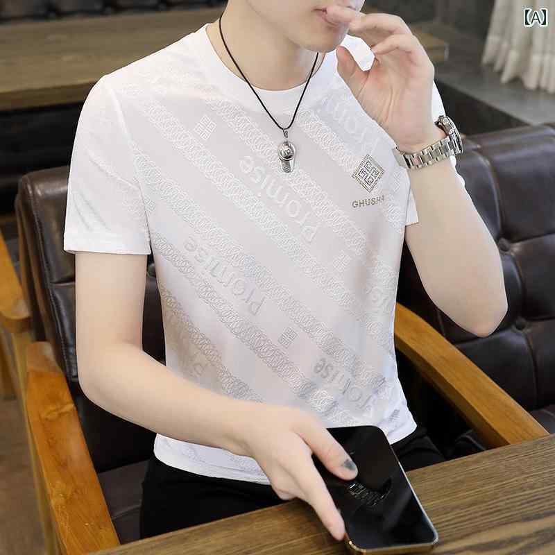 Tシャツ メンズ 半袖 夏 ひんやり 涼しい 快適 薄手 涼しい トップス