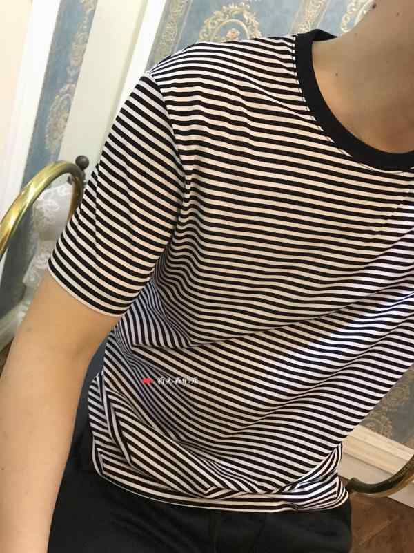 夏 薄手 涼しい シルケット コットン 通気性 快適 しわ りにくい ストレッチ性 涼しい 快適 ラウンドネック 半袖 メンズ ベーシック ストライプ Tシャツ|おうち健康生活