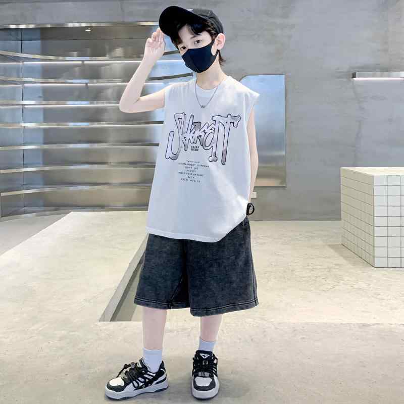 男の子 ファッション ボーイズ 子供 夏 おしゃれ ノースリーブ タンクトップ セットアップ スポーツ