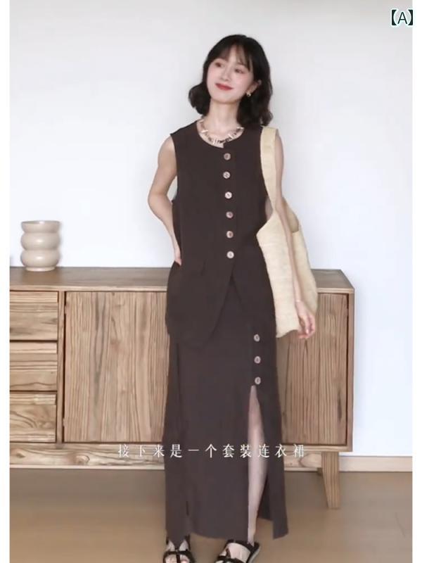 レディース 流行り物 夏 服 仕掛ける 珈琲 色つや 限りない スコート ソルト 軽さ 冷やりとした  セットアップ