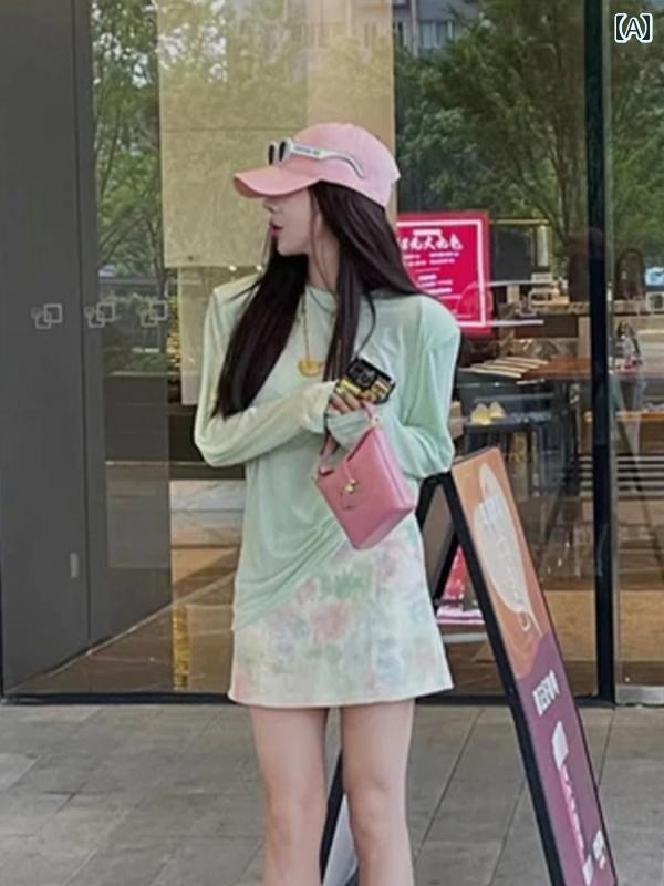 レディース 流行り物 夏 服 かっこ良い 緑であること トップスススカート ズボン下 仕掛ける 涼しげ 香辛料 セットアップ その他-レディースファッション