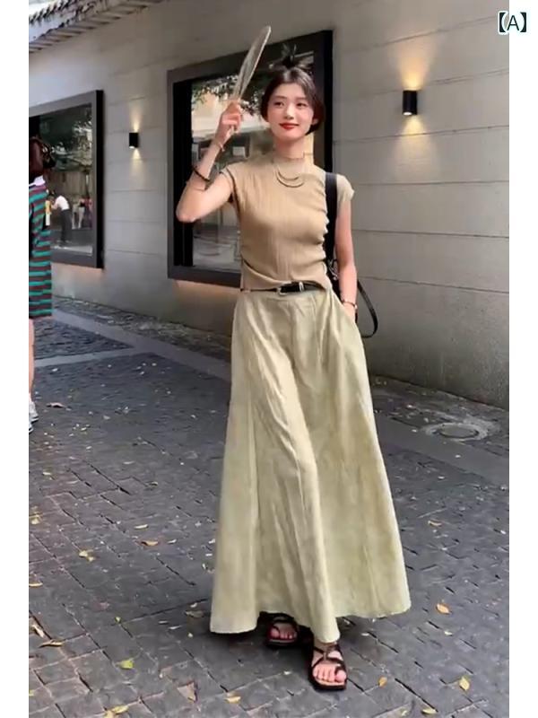 レディース ファッション 夏 服 旅行 着 クール ソルト トップススカート セット 7,236円