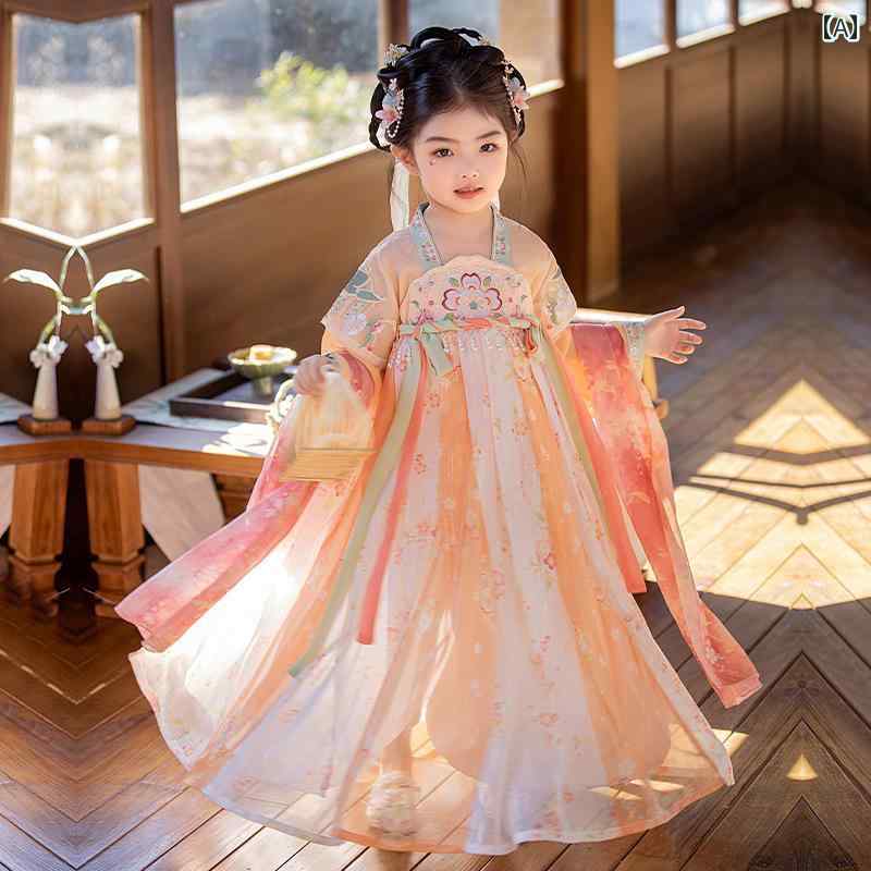 民族衣装 子供 女子 かわいい 韓服 春秋 桜 季節 衣装 写真撮影 チャイナ風 夏 ル スカート 少女 スーパー フェアリー プリンセス スカート｜おうち健康生活