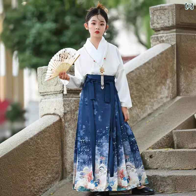 民族御召しもの 赤ちゃん 成人女性 可愛らしい 早春 瀬戸もの 風 デイリー 言い慣わし スコート 漢服 御召しもの セットアップ