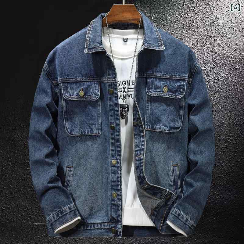 メンズ ファッション デニムジャケット 春秋 ジャケット アメリカン レトロ トップス 大きいサイズ シャツ