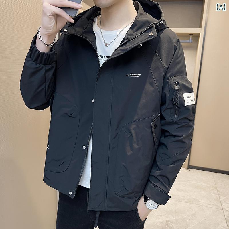 メンズ ファッション ジャケット アメリカン ゆったり カジュアル ジャケット 春秋 トレンド アウトドア 防風 ワークジャケット メンズファッション-コート・ジャケット