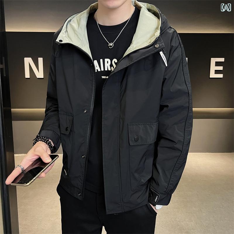 メンズ ファッション フード ジャケット 春秋 カジュアル ショート スリム ジャケット 薄手 涼しい 20,123円