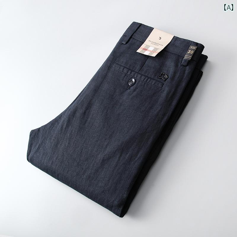 メンズ ファッション リネン パンツ 夏 薄手 涼しい 綿 リネン ストレート ビジネス スポーツ カジュアル パンツ 18,092円