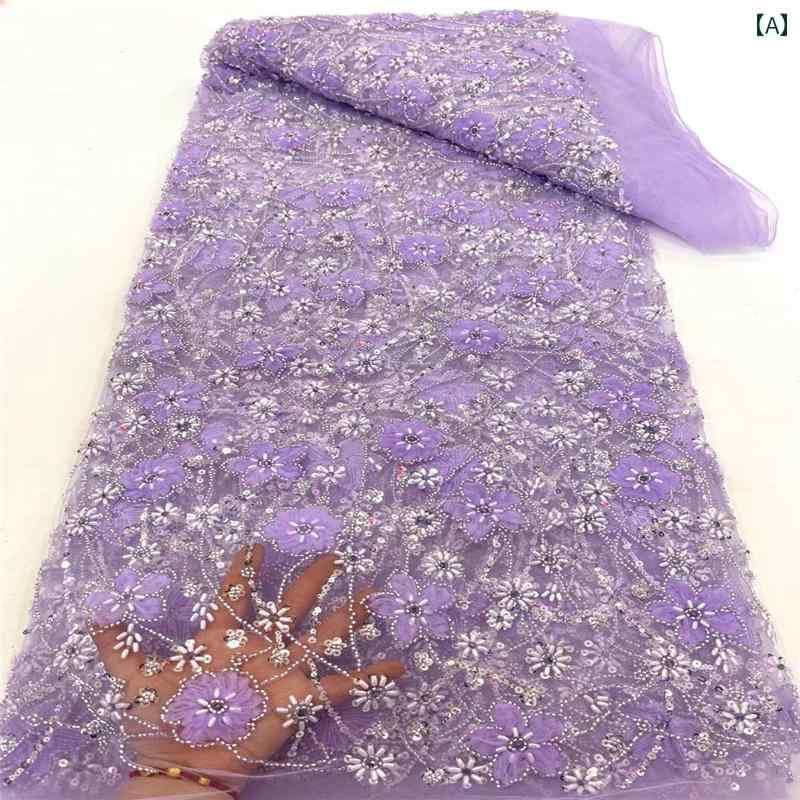 スパンコール キラキラ キラキラ 出どころ キラキラ  御花 ビーズ 熱電子管 刺しゅう 立体 花 刺しゅう メッシュ レディース 華燭の典御召しもの 瀬戸もの