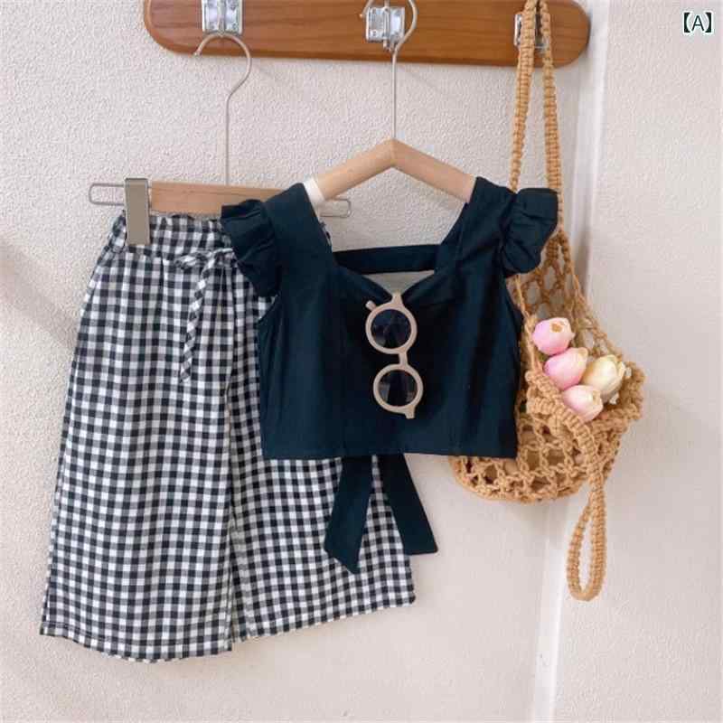 子供服 女の子 セットアップ かわいい おしゃれ 夏 薄手 涼しい 涼しい 涼しい 涼しい トップス 抗 蚊 パンツ ワイドレッグ パンツ 韓国 ベビー 4,501円