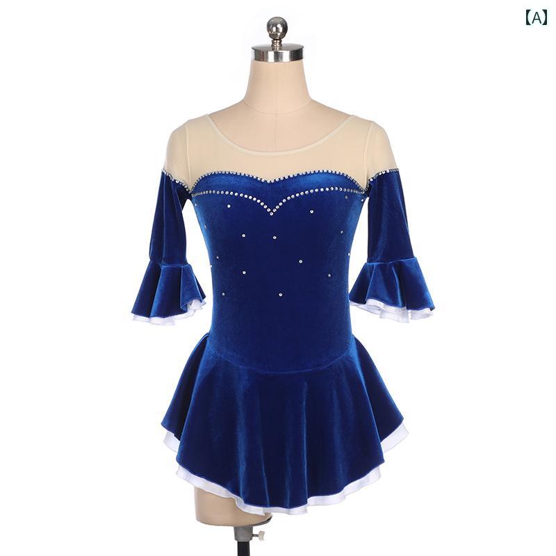 フィギュア スケート 衣装 子供 女子 大人 レディース パフォーマンス 服 スケート 服 競技 スカート 起毛｜おうち健康生活