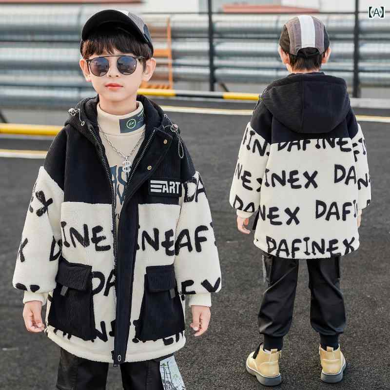 アウター 御坊っちゃん 格好のいい 心地よい キッズ フリースジャケット 冬 朦々たる 冬服 毛糸 秋冬 流行り物