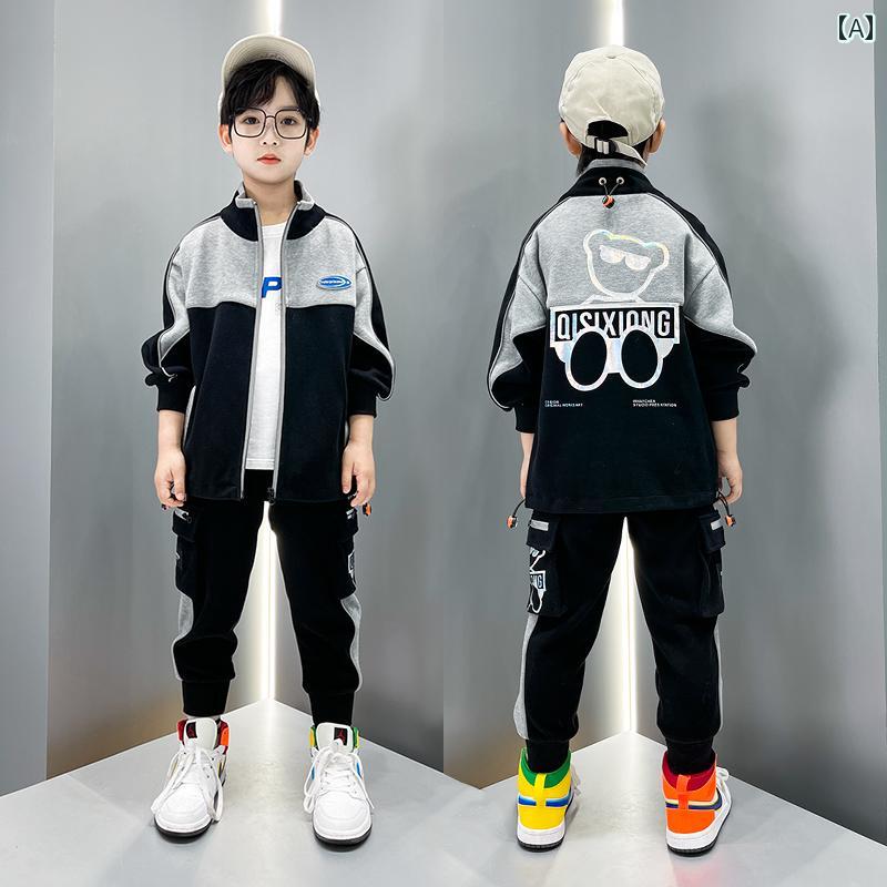 セットアップ 男の子 おしゃれ カジュアル キッズ 春秋 クール スポーツ 秋