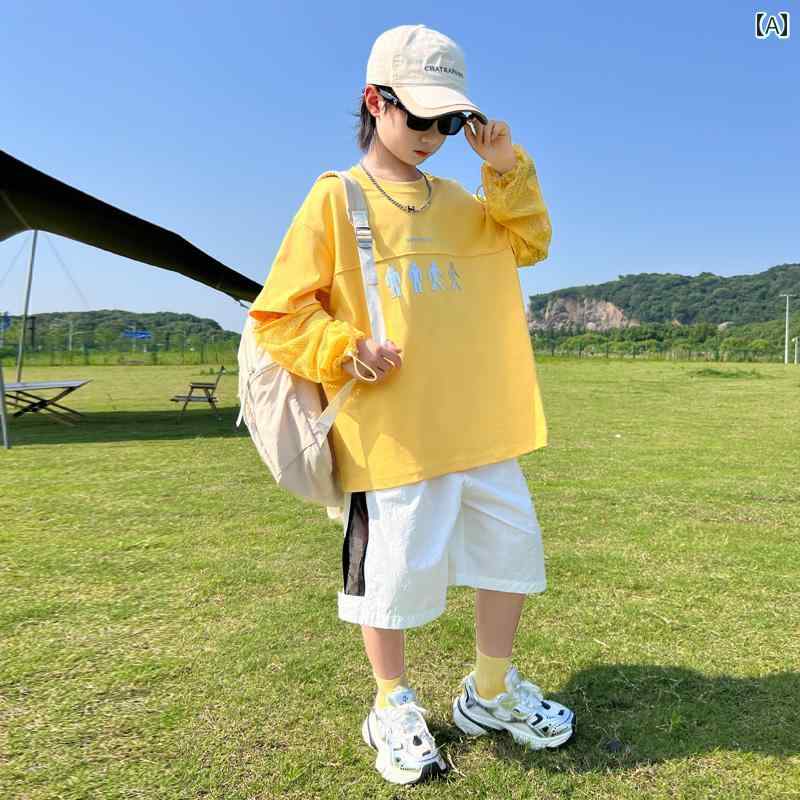 セットアップ 男の子 おしゃれ カジュアル 夏 ボーイズ 半袖 スポーツウェア の商品写真