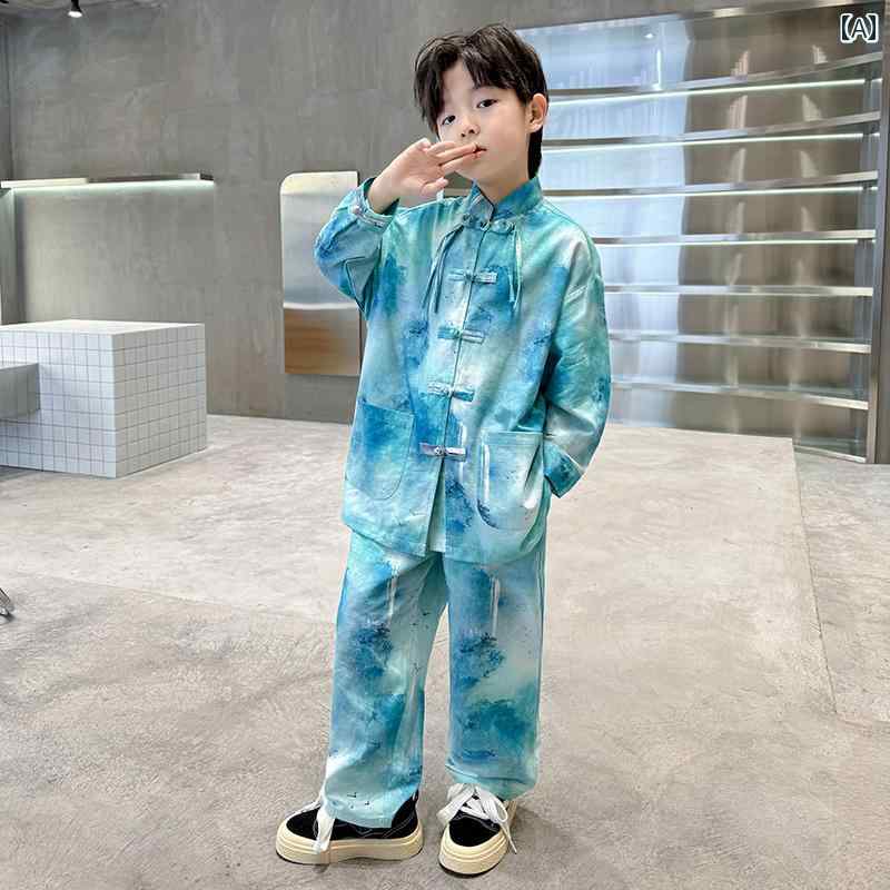 セットアップ 男の子 おしゃれ カジュアル ボーイズ 秋 韓 ビッグ 春秋 唐 パフォーマンス 中国 トレンド